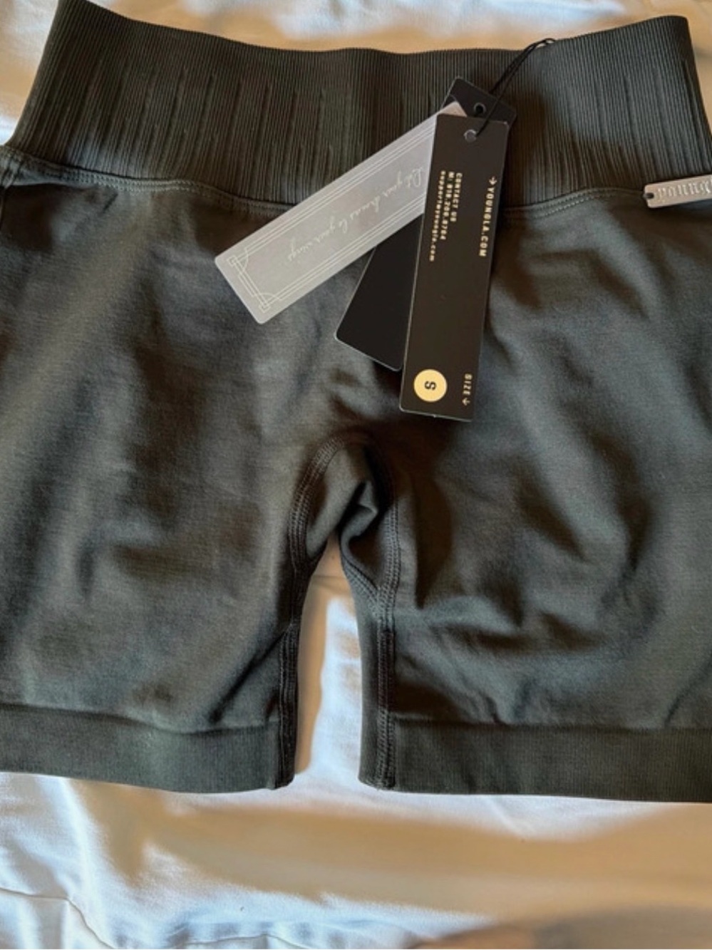 YoungLA Olive Seamless High-Waist Bike Shorts